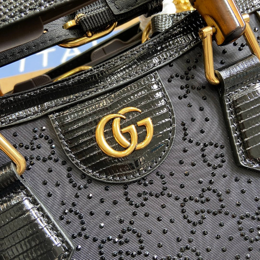 Gi DIANA JUMBO 20 MINI TOTE BAG BLACK CANVAS