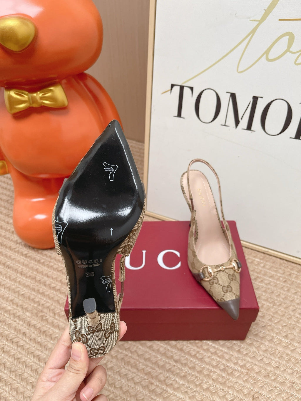 Gi 26s Slingback Pump 10.5cm With Horsebit Coffee Beige Canvas 901315