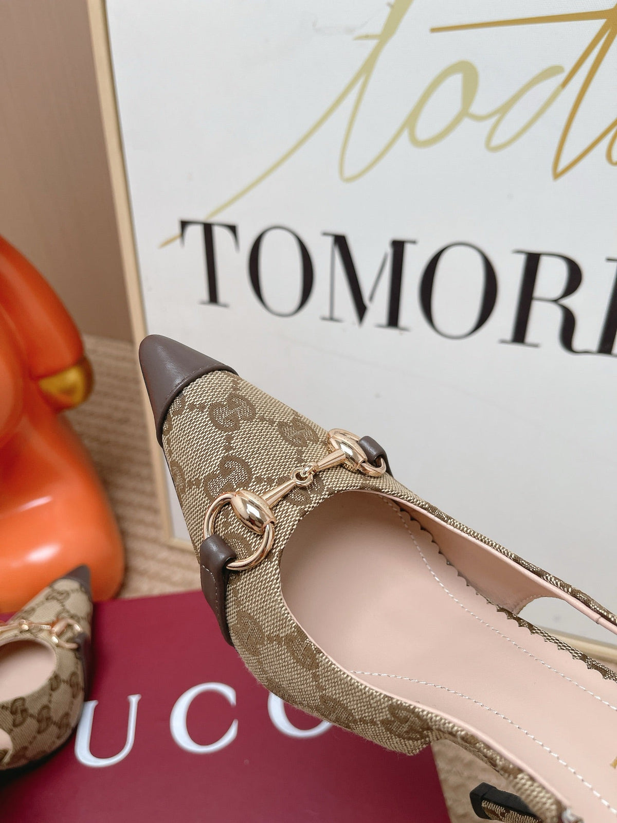 Gi 26s Slingback Pump 10.5cm With Horsebit Coffee Beige Canvas 901315