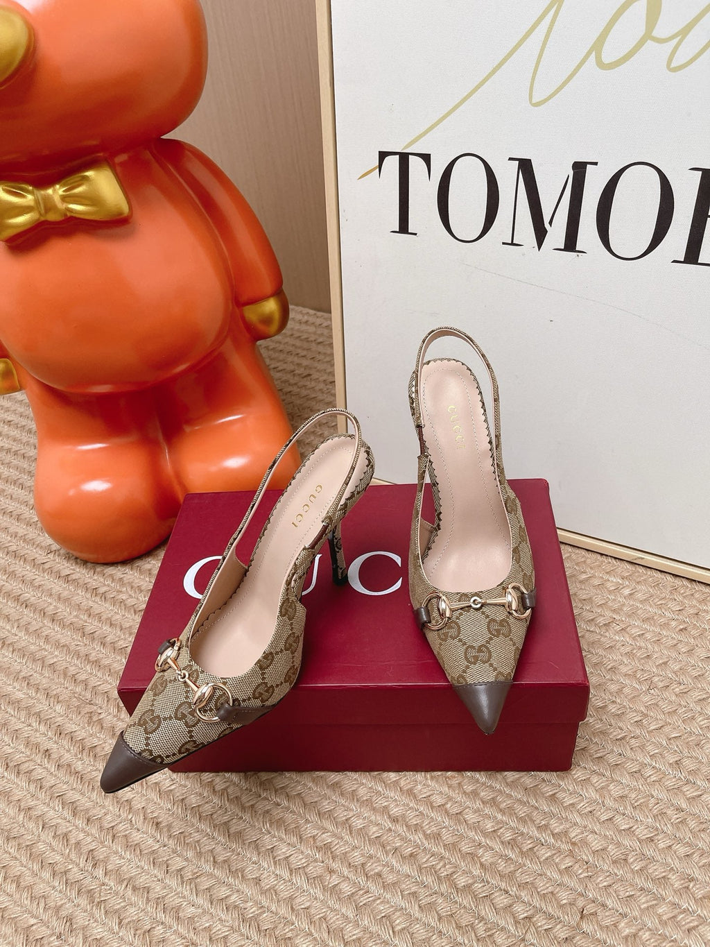 Gi 26s Slingback Pump 10.5cm With Horsebit Coffee Beige Canvas 901315
