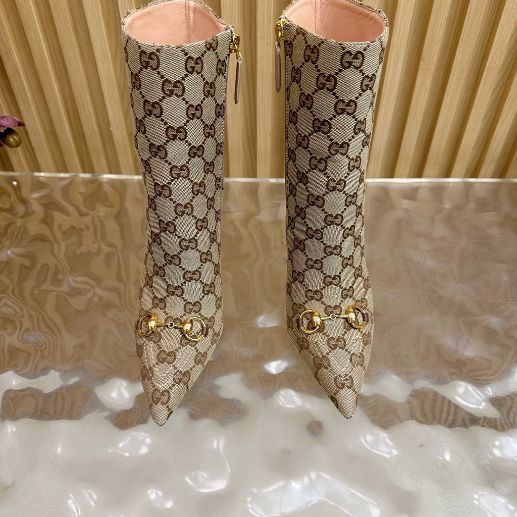 Gi  2025 Thick-heeled Square-toed Ankle Boots