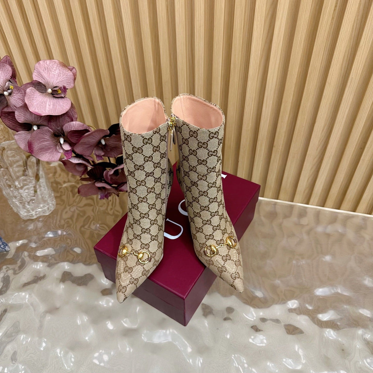 Gi  2025 Thick-heeled Square-toed Ankle Boots