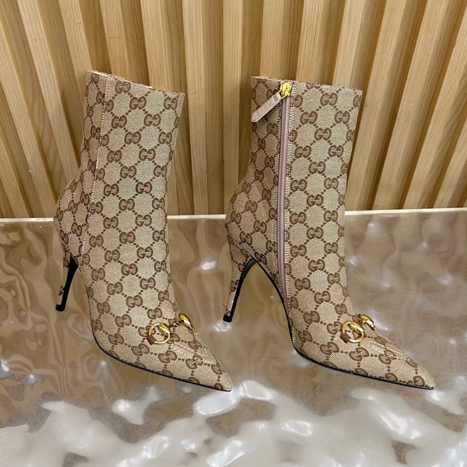 Gi  2025 Thick-heeled Square-toed Ankle Boots