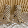 Gi  2025 Thick-heeled Square-toed Ankle Boots