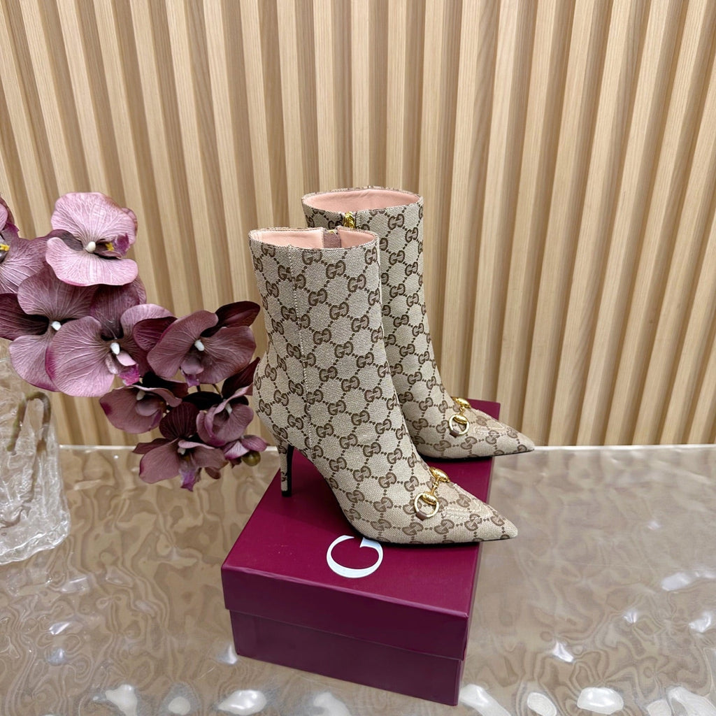 Gi  2025 Thick-heeled Square-toed Ankle Boots