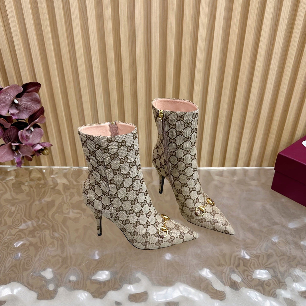 Gi  2025 Thick-heeled Square-toed Ankle Boots