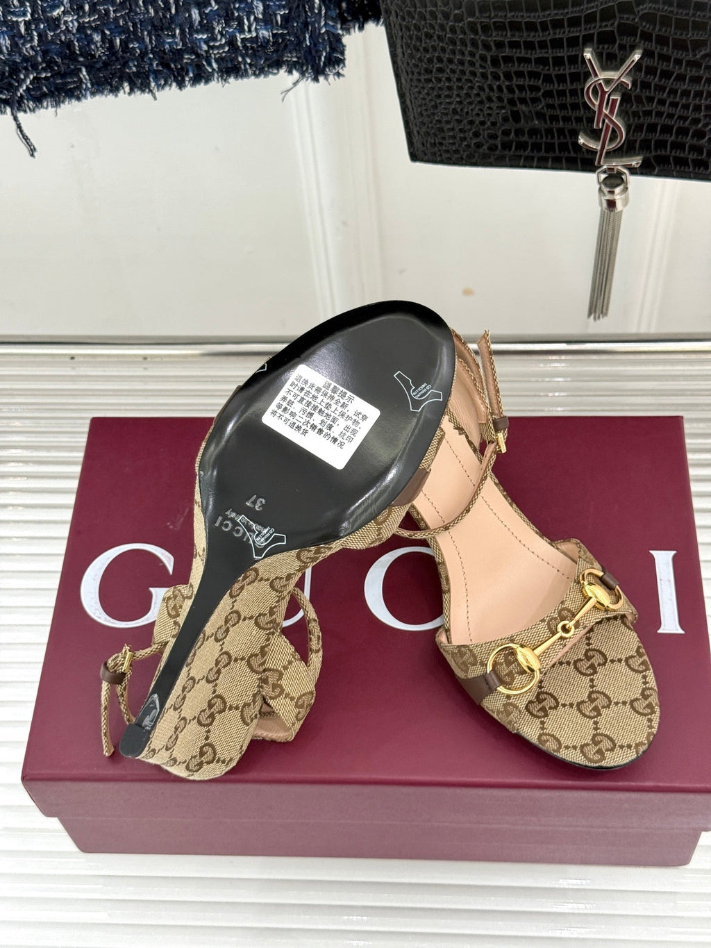 Gi 26s Donna Wedge Sandal 8cm Beige Canvas 991734
