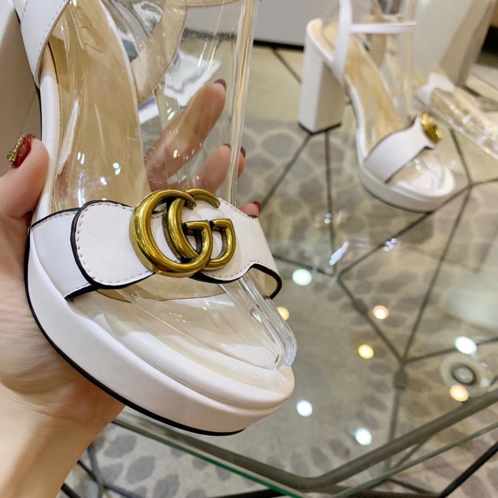 Gi 26s Marmont Sandals 10cm Sandals White Leather 926705