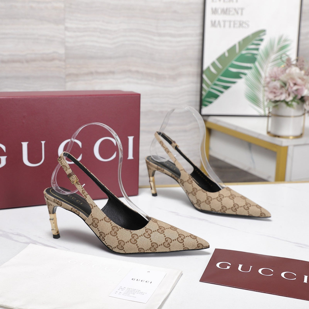 Gi Castello Slingback 7.5cm Beige Canvas 864299