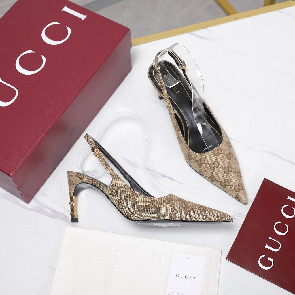 Gi Castello Slingback 7.5cm Beige Canvas 864299