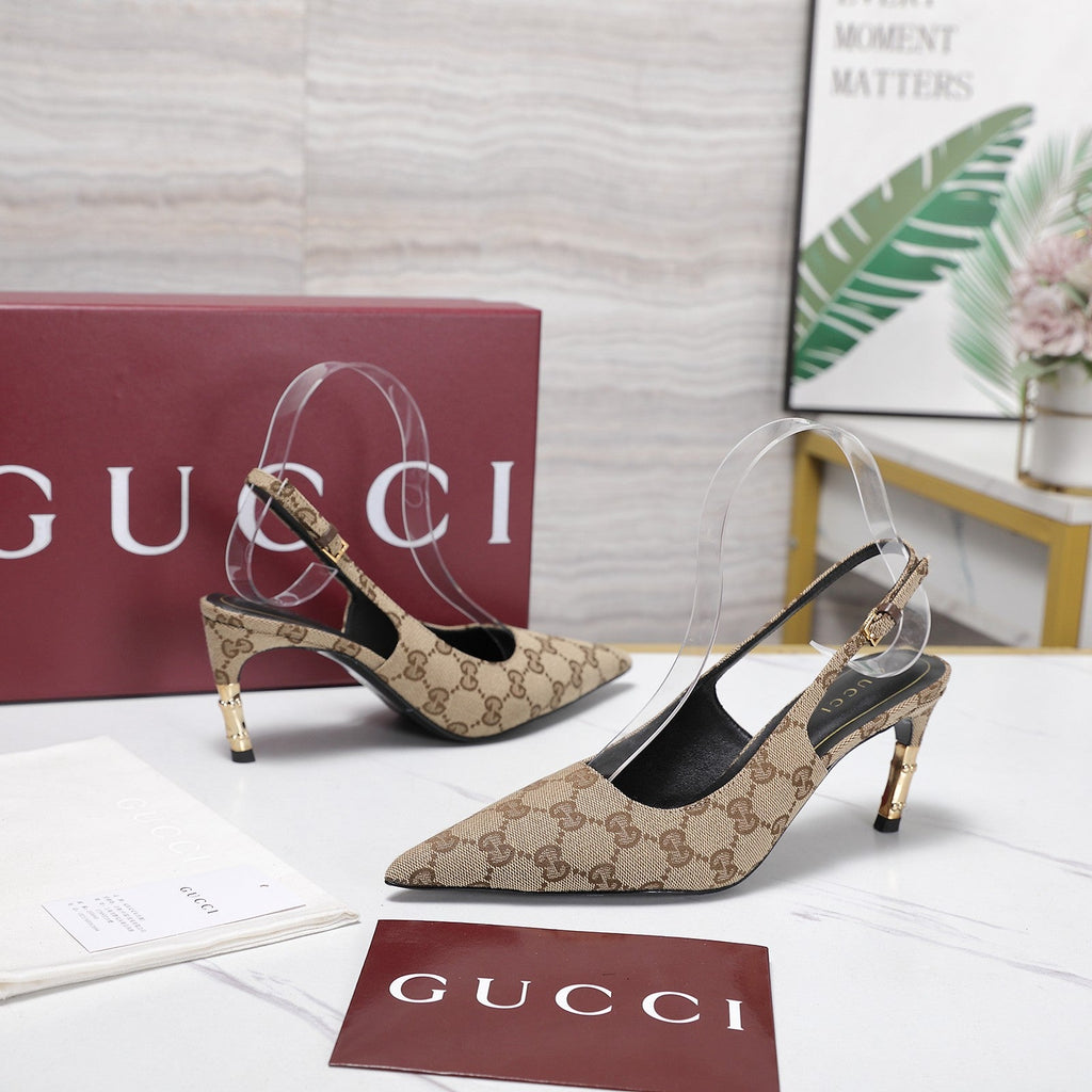 Gi Castello Slingback 7.5cm Beige Canvas 864299