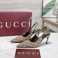 Gi Castello Slingback 7.5cm Beige Canvas 864299