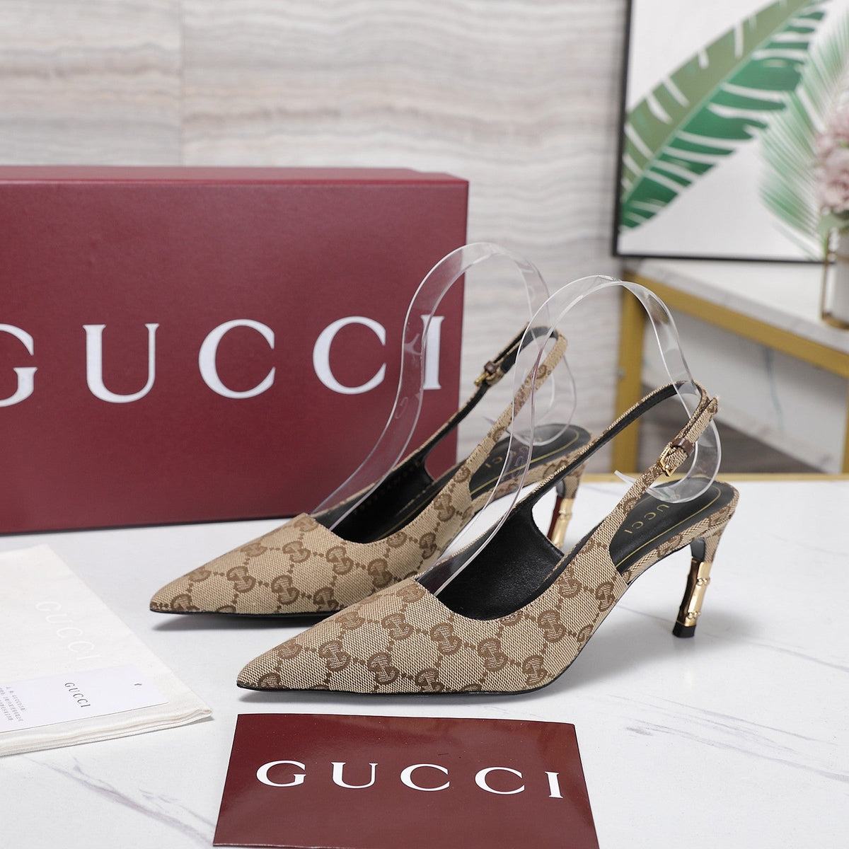 Gi Castello Slingback 7.5cm Beige Canvas 864299