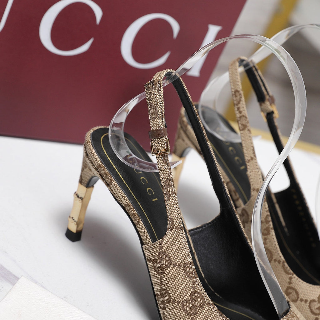 Gi Castello Slingback 7.5cm Beige Canvas 864299