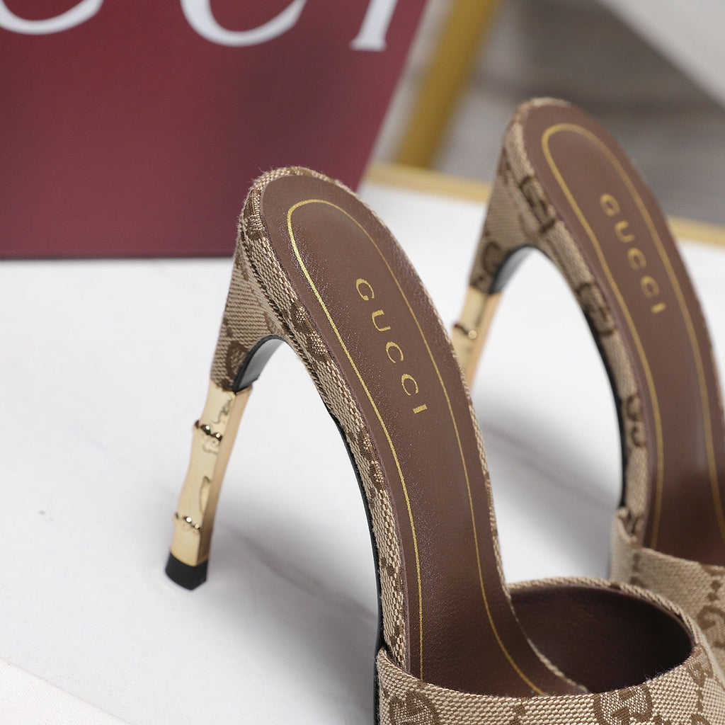 Gi 26s Slide 5.5 With Bamboo Motif Beige Canvas 961215