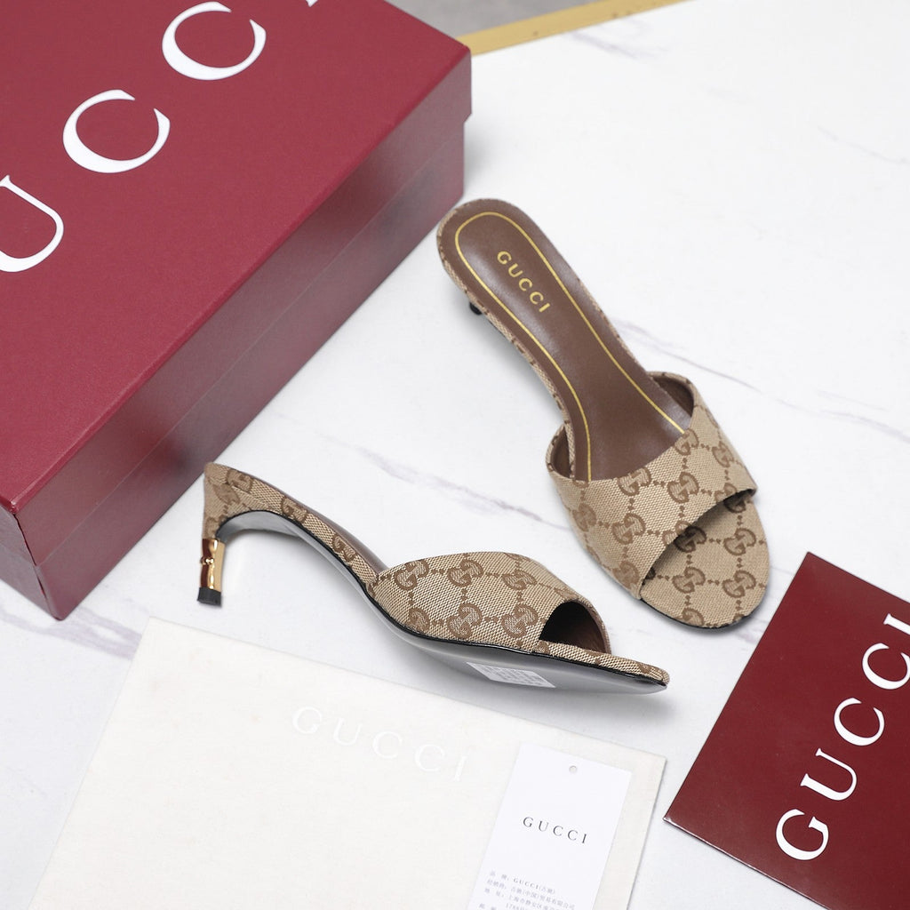 Gi 26s Slide 5.5 With Bamboo Motif Beige Canvas 961223