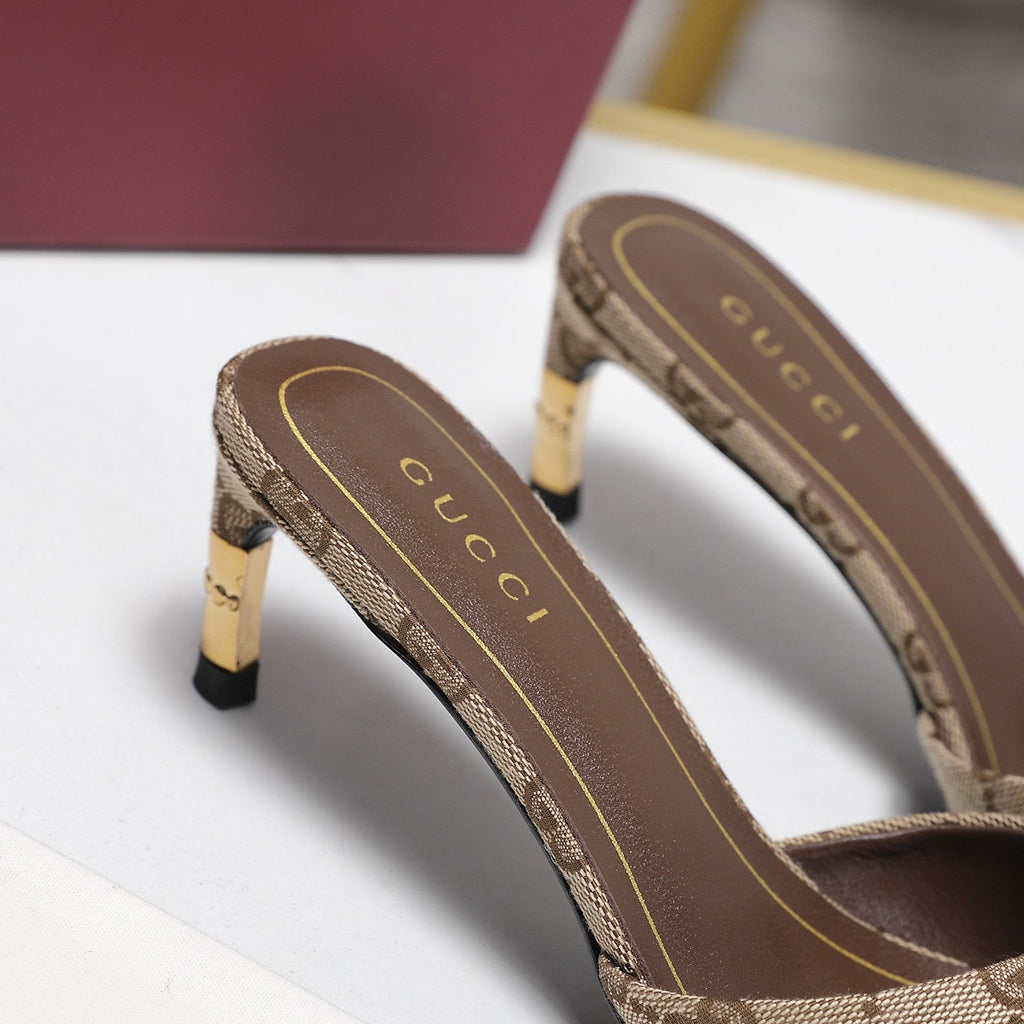 Gi 26s Slide 5.5 With Bamboo Motif Beige Canvas 961223