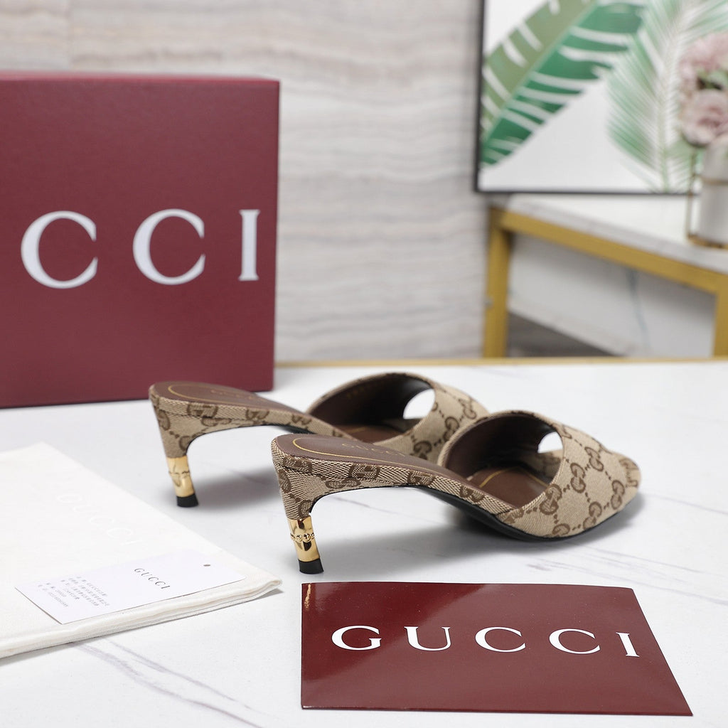 Gi 26s Slide 5.5 With Bamboo Motif Beige Canvas 961223