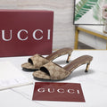 Gi 26s Slide 5.5 With Bamboo Motif Beige Canvas 961223