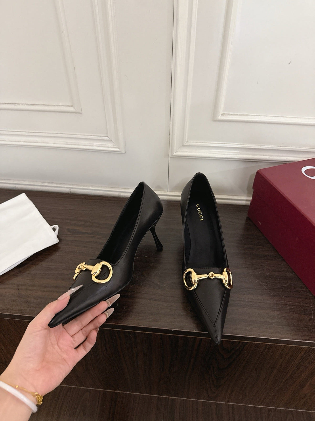 Gi Boulevard Pumps 7.5cm Black Leather 888854