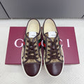 Gi Tennis 1977 Sneakers Chocolate Beige Canvas Leather 788210