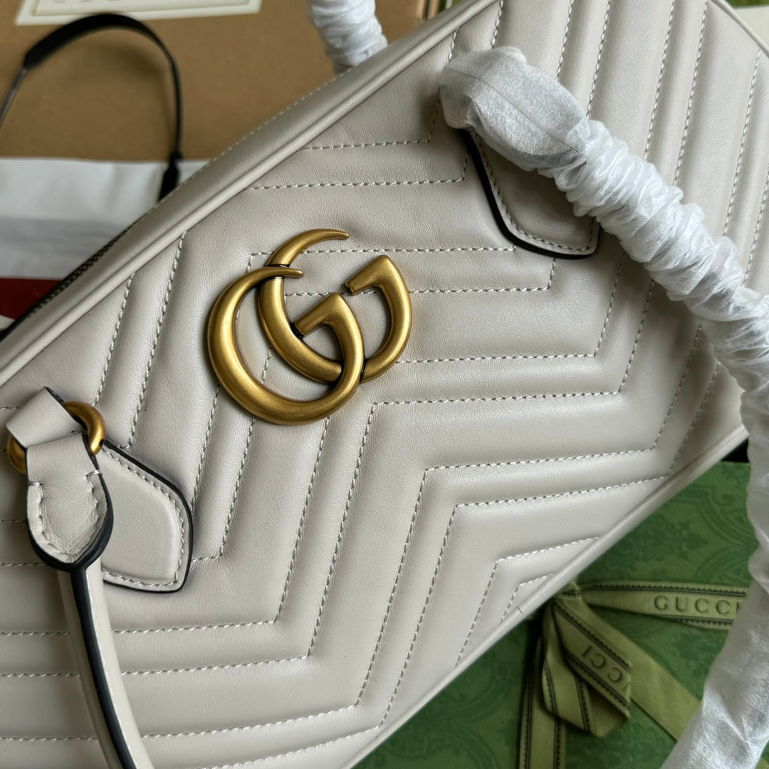 Gi marmont medium top handle 35cm calfskin gold hardware