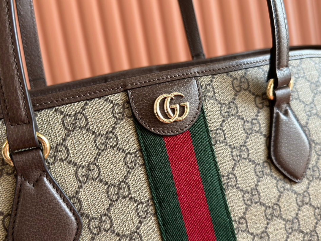 Gi Ophidia 31cm Bag Ebony Brown Canvas 255280