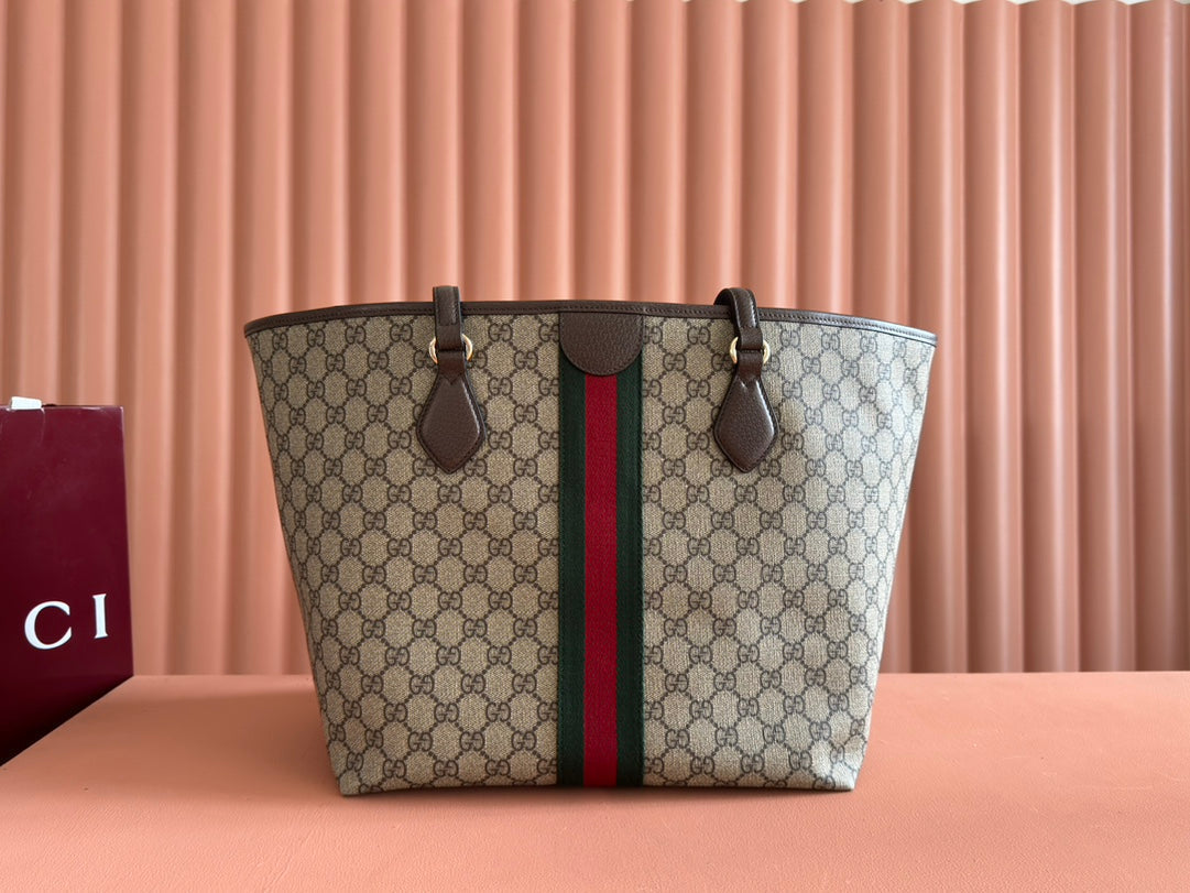 Gi Ophidia 31cm Bag Ebony Brown Canvas 255280