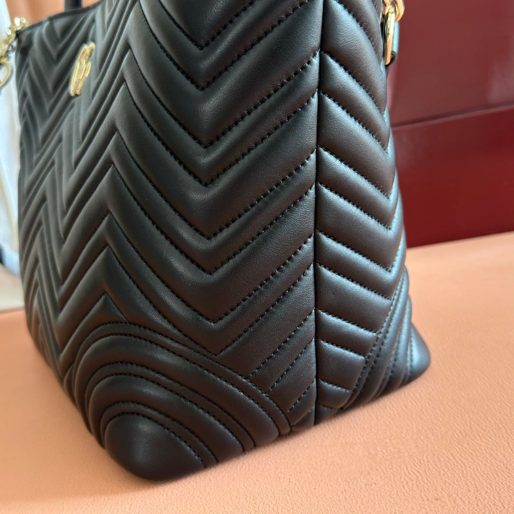 Gi Marmont Large Tote Bag Quilted Leather