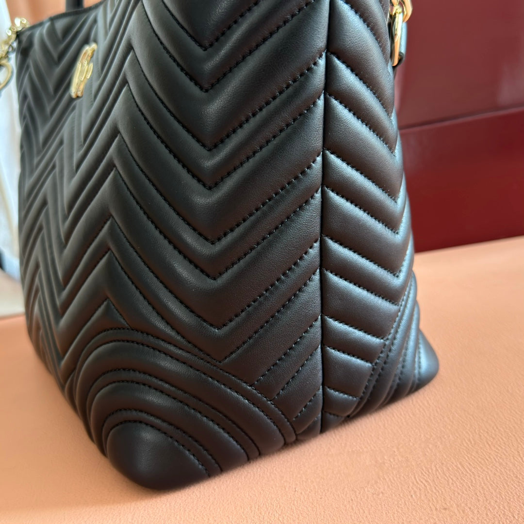 Gi Marmont Large Tote Bag Quilted Leather