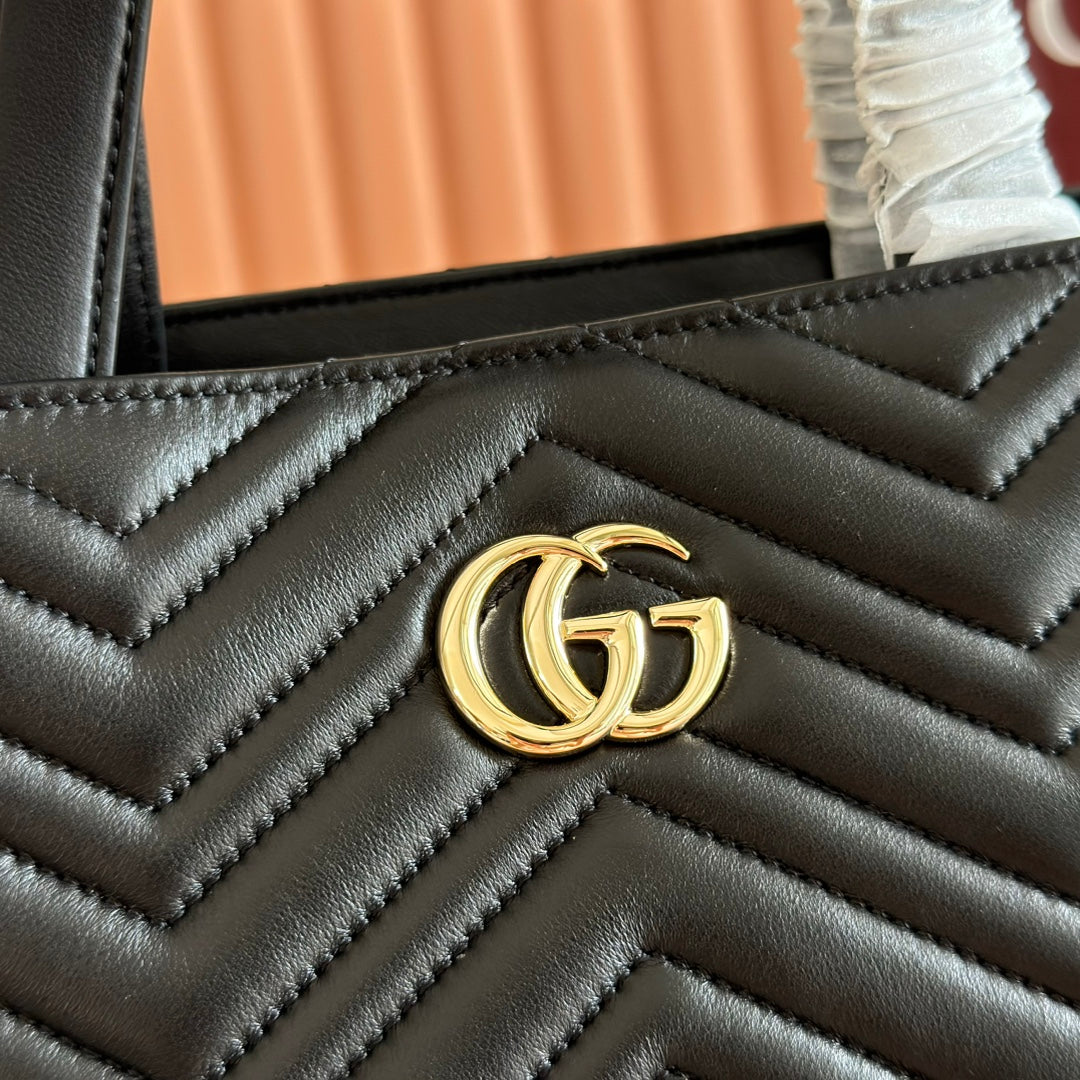 Gi Marmont Large Tote Bag Quilted Leather