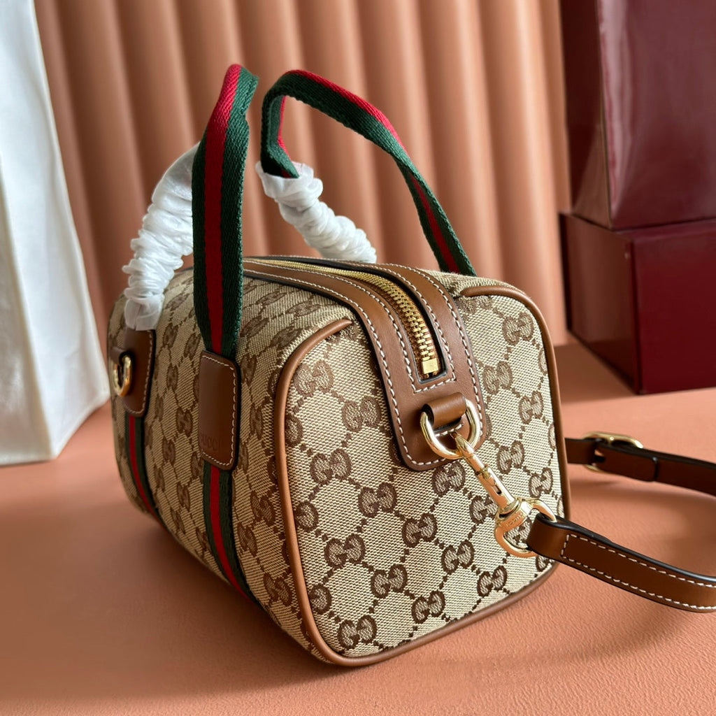 Gi Boston Bag 20 Denim Leather