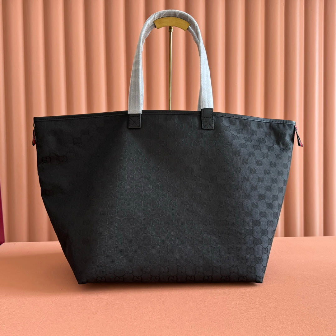 Gi Edge Large Tote Bag Black Matte Rubber Fabric 271781