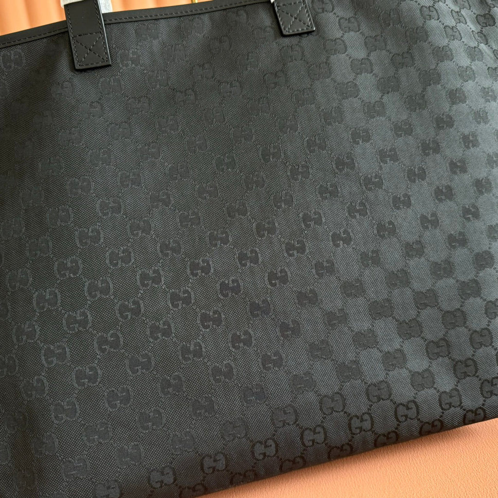 Gi Edge Large Tote Bag Black Matte Rubber Fabric 271781