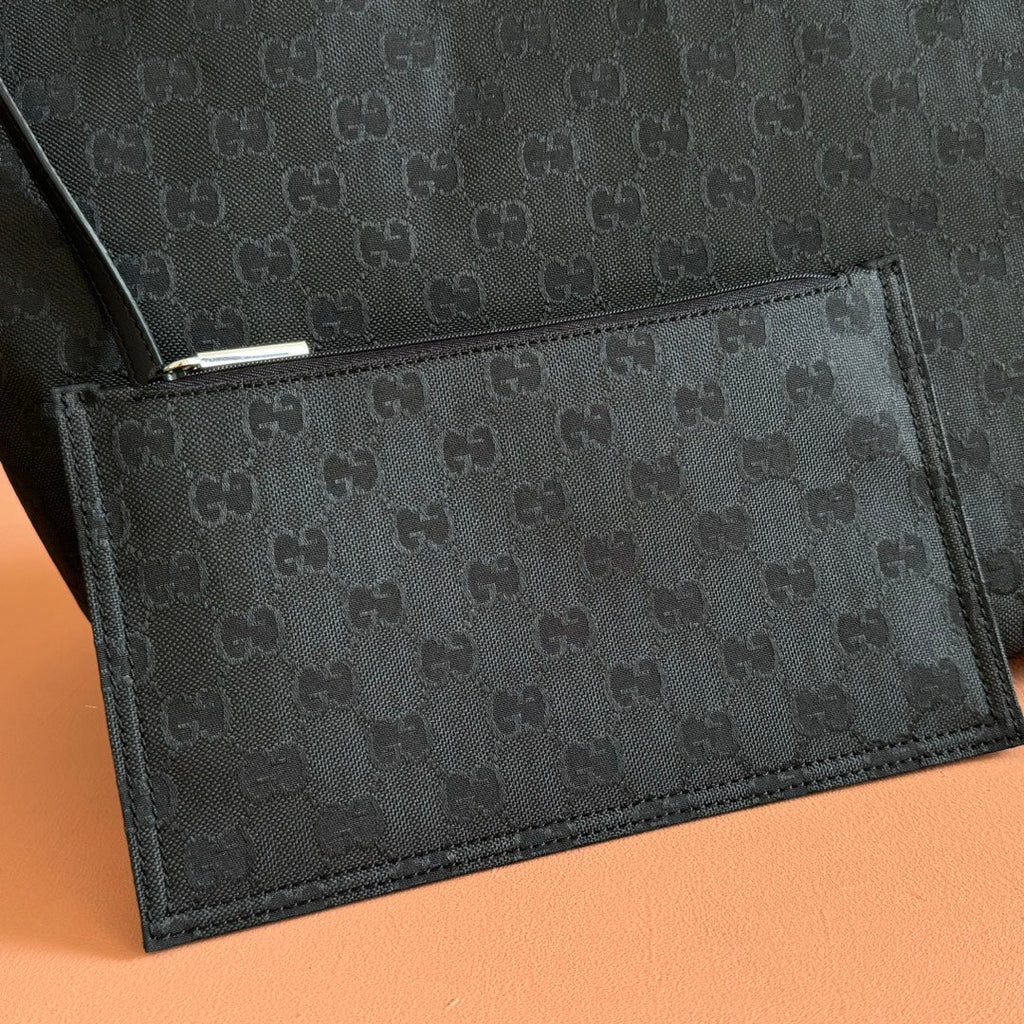 Gi Edge Large Tote Bag Black Matte Rubber Fabric 271781