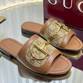 Gi 25 Horsebit GG Sandals Canvas