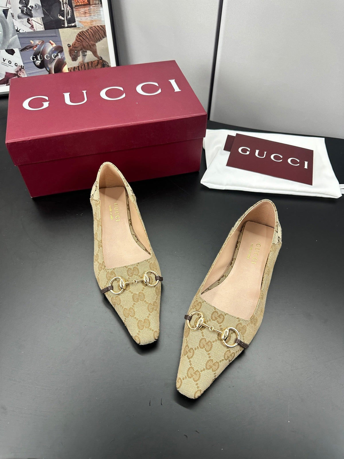 Gi 26s Vittoria Ballerina Flats Beige Canvas 688313