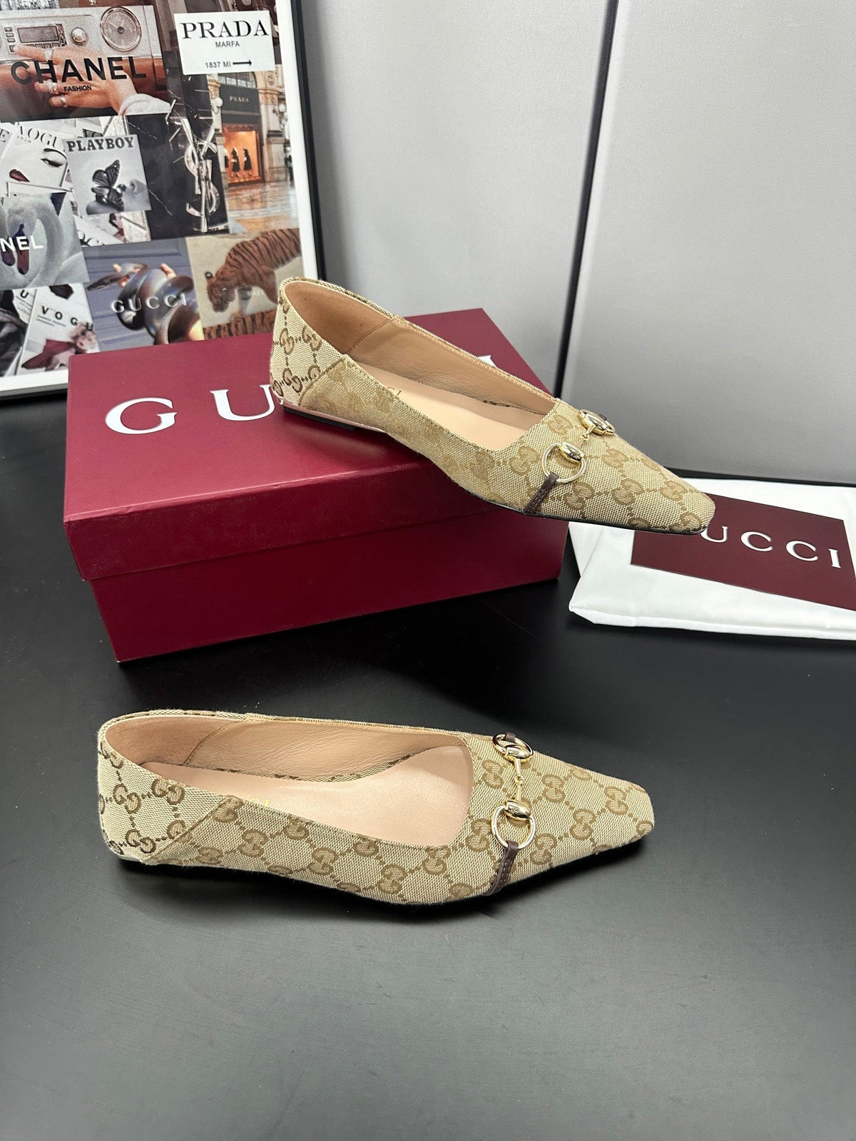 Gi 26s Vittoria Ballerina Flats Beige Canvas 688313