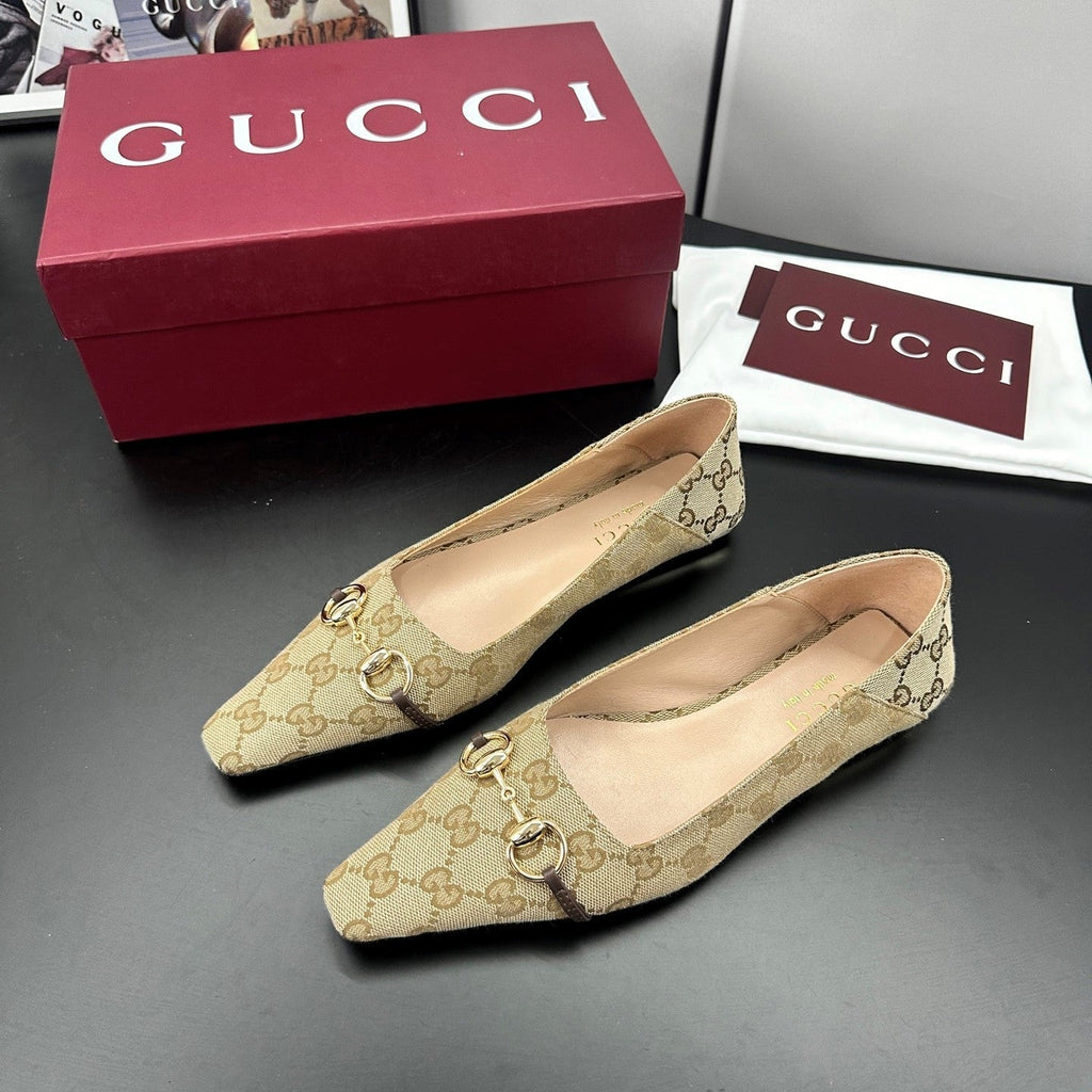 Gi 26s Vittoria Ballerina Flats Beige Canvas 688313