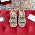 Gi 26s Double G sandals Beige Brown Canvas 929386