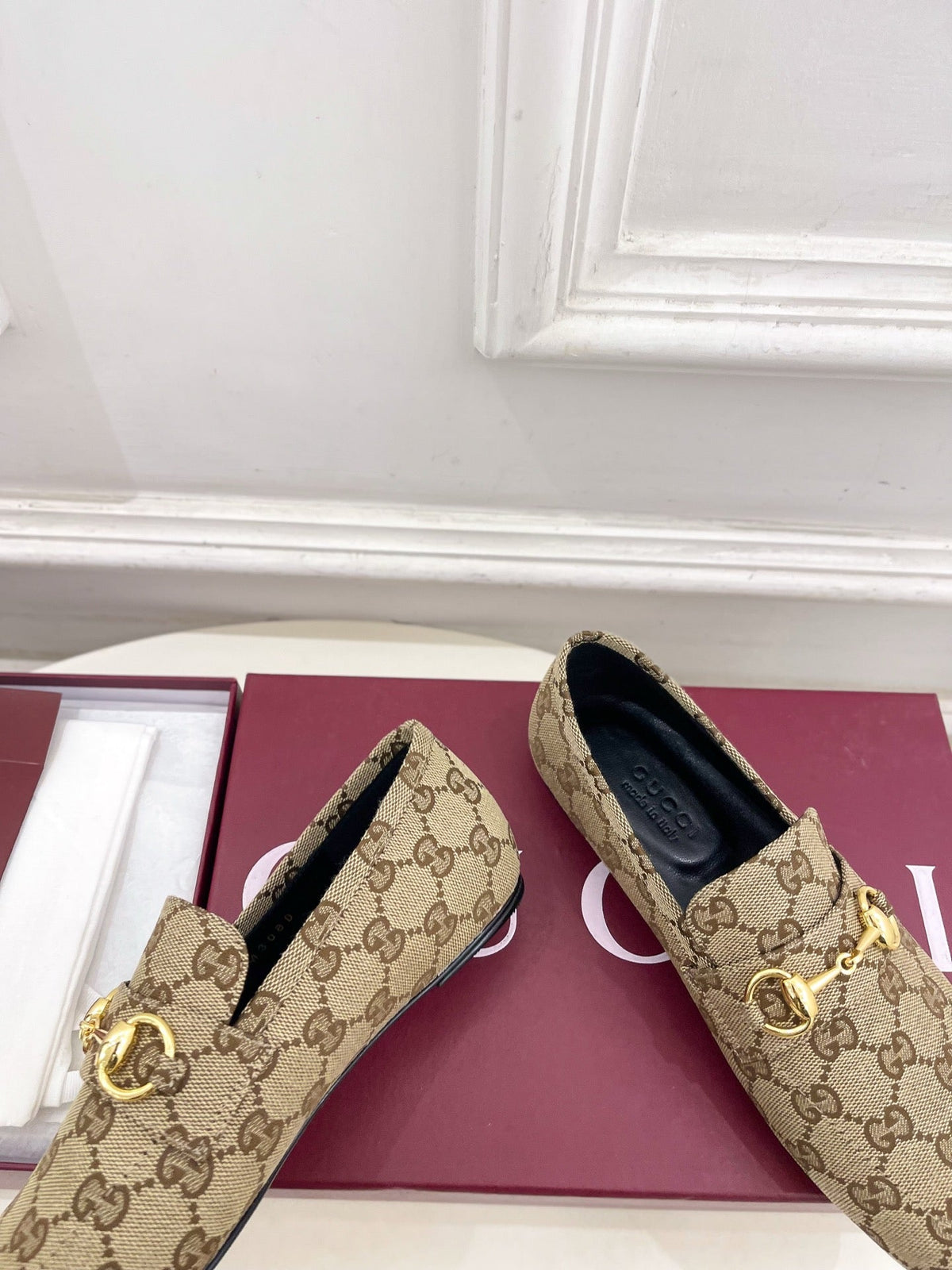 Gi 26s Loafer With Horsebit Brown Beige Canvas 640289