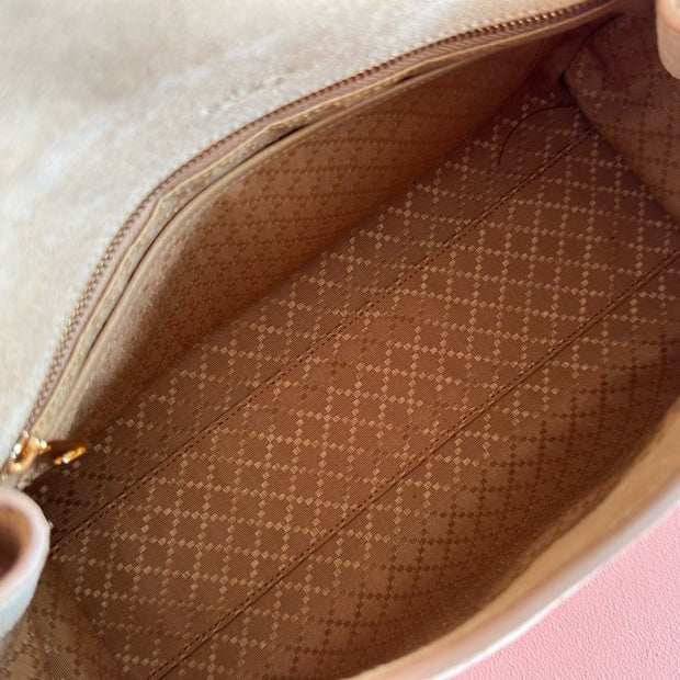 Gi 2026 Paparazzo Shoulder Bag 30cm Beige Red Green Suede Leather