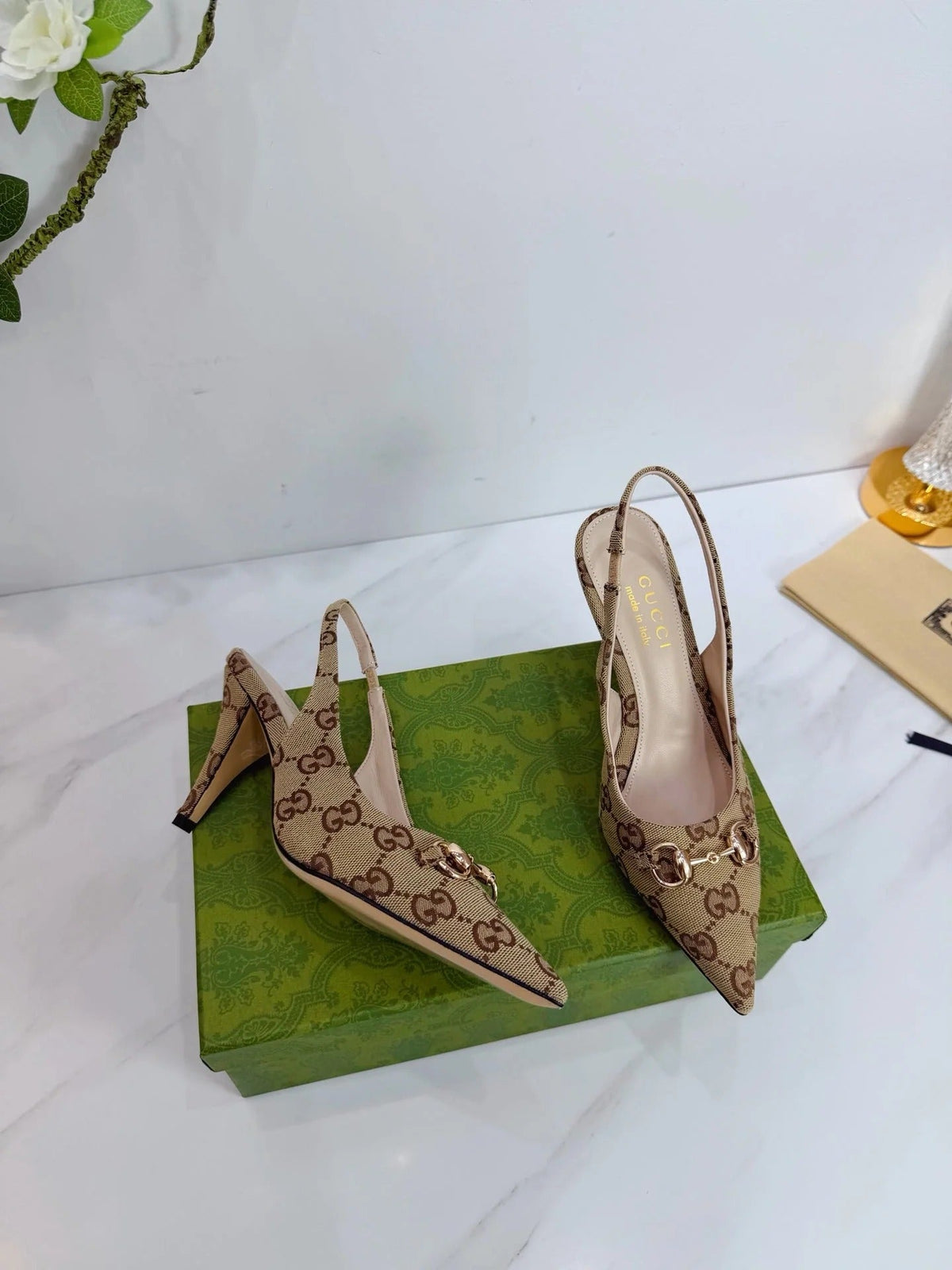 Gi 26 Slingback Beige Brown Fabric 592422
