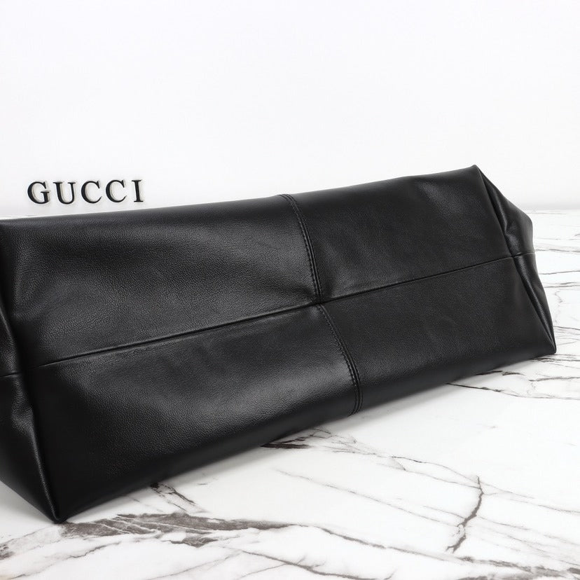 Gi Brera Large Crossbody Bag Black Lambskin (45/33cm)