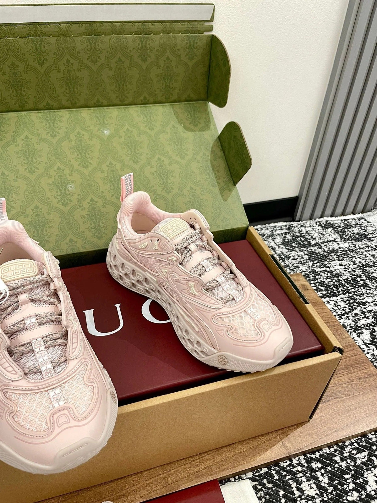 Gi 26 Casual Sneakers Light Pink Mesh Cowhide 632866