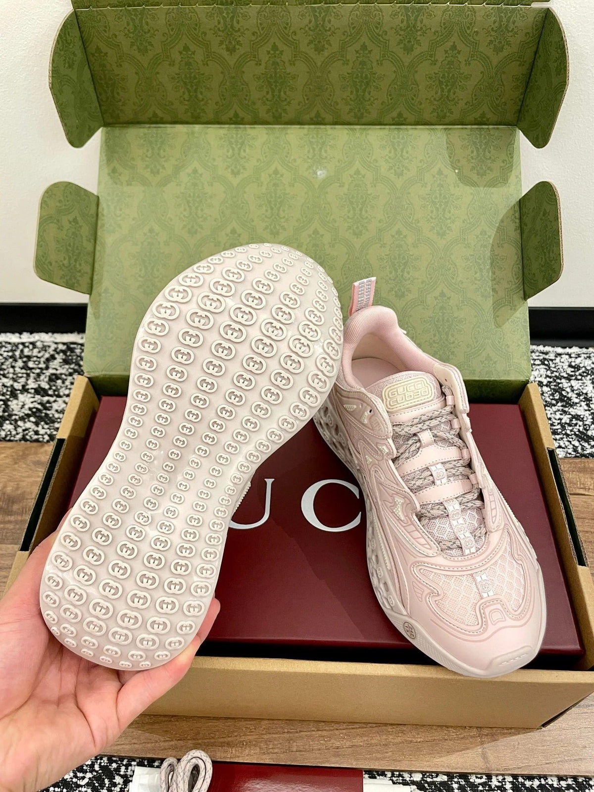 Gi 26 Casual Sneakers Light Pink Mesh Cowhide 632866