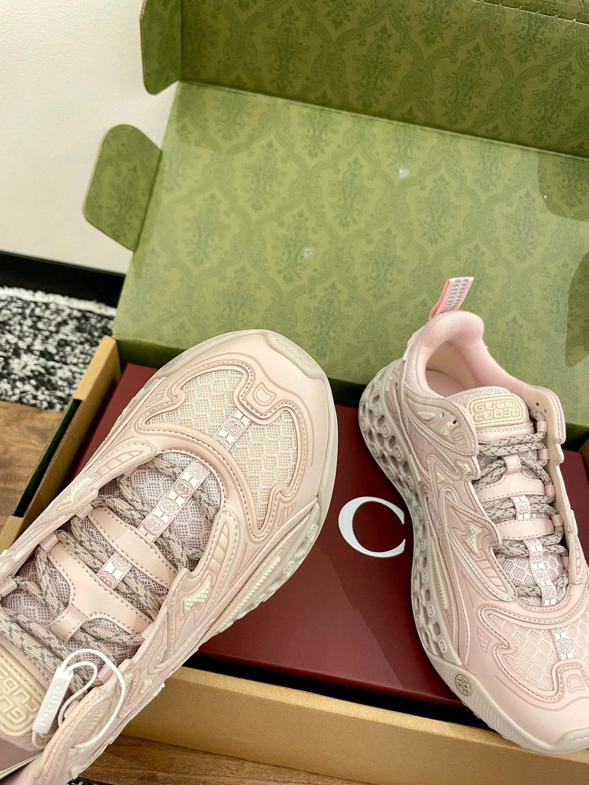 Gi 26 Casual Sneakers Light Pink Mesh Cowhide 632866