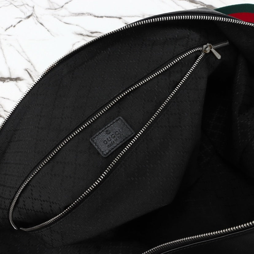Gi Brera Large Crossbody Bag Black Lambskin (45/33cm)
