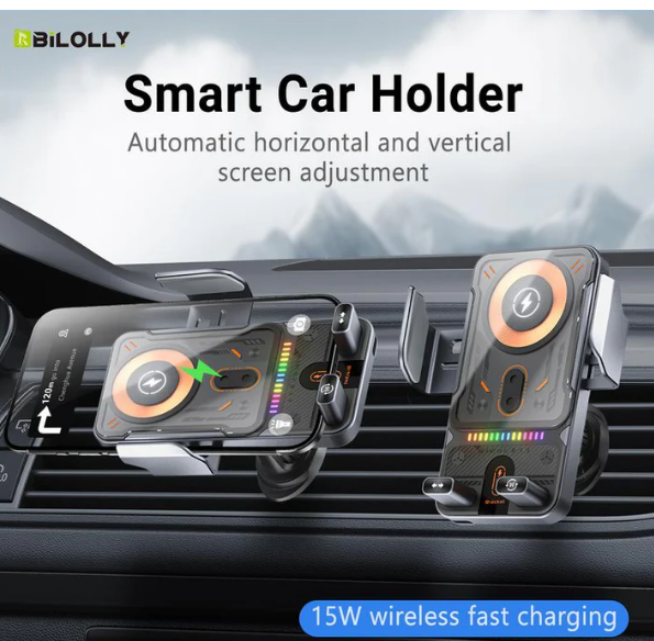🔥The Latest Smart Technology of 2026🔥 Intelligent Electric Rotating Car Mount for Landscape and Portrait Modes