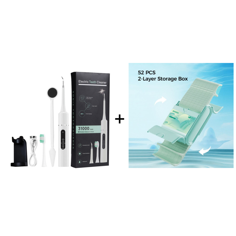 🦷Professional ultrasonic tooth cleaner with multiple functions and speeds